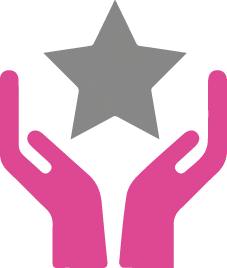 Two hands and a star icon - sfe music school